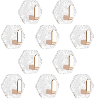Dailygoods- Hakenset 8 Stuks - Zelfklevend - Waterdicht - Muurhaak voor Badkamer - Muurhaak voor Keuken - PET-Materiaal - Max. 5 kg draagvermogen