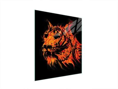 TMK ArtDeko - Snijplank - Tygrismotief - 45x52 cm - Glas - Keukenbescherming