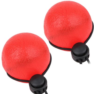 2 STUKS Siliconen Handknijpballen voor Drukvermindering Polsoefening Massage Herstel Hulpmiddelen Rood 25 red