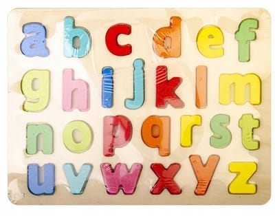 Houten Puzzel - Kleine Letters 3D, 30x21 cm