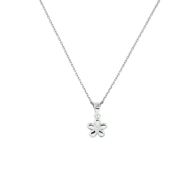 zilver gerhodineerd collier bloem 1,1 mm 36 + 4 cm 1337291