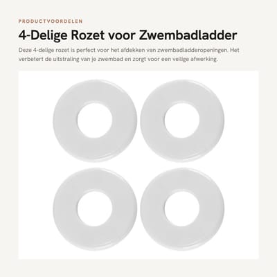 Dailygoods - 4-Delige Rozet voor Zwembadladder