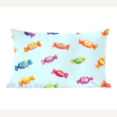 Sierkussens - Kussentjes Woonkamer - 50x30 cm - Blauw - Patroon - Snoep