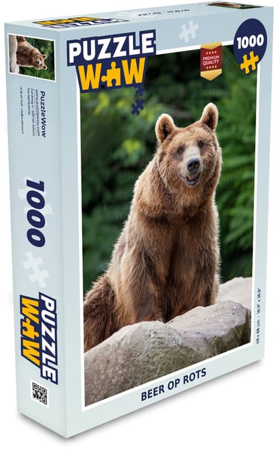 Puzzel Bos - Beer - Stenen - Legpuzzel - Puzzel 1000 stukjes volwassenen
