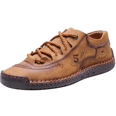 Heren Echt Leer Casual Schoenen Outdoor Wandelen Hoge Kwaliteit Mocassins Comfortabel Ademend Zacht Antislip Rubberen Zool 40