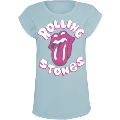 The Rolling Stones T-shirt - Sketchy Lick - S tot XXL - voor Vrouwen - mint