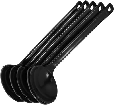 Dailygoods- Hotpotlepels 5-delig - Soeplepels - Ramenlepel - Keukengerei - Klassieke Japanse stijl - Duurzaam kunststof - Soeplepel