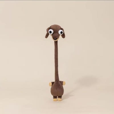 40cm Lange Nek Kwaadaardige Dashond Draak Muis Pluche Speelgoed Grappig Vreemd Gevuld Pluche Dier Poppetje Schattig Creatieve Decoratie Cadeaus brown