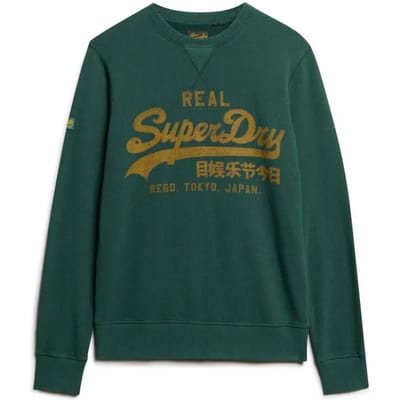 Superdry - Sweatshirt met klassiek vintage logoprint - Heren - Truien