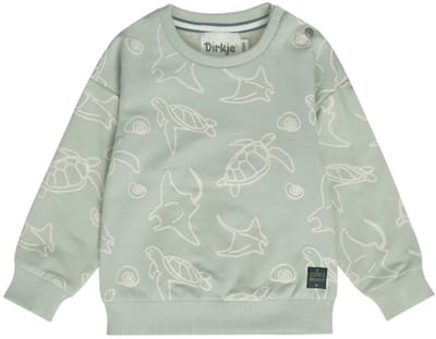 Dirkje - Trui - Sweater - Zeedieren - Soft Sage - Maat 56