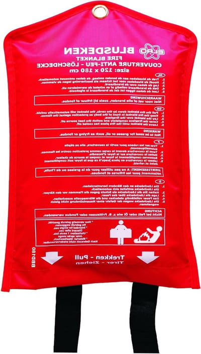 Branddeken - Veiligheidsdeken Blusdeken - Kleine Branden Blussen - Direct Klaar Voor Gebruik - 120 x 180 cm - Meerkleurig