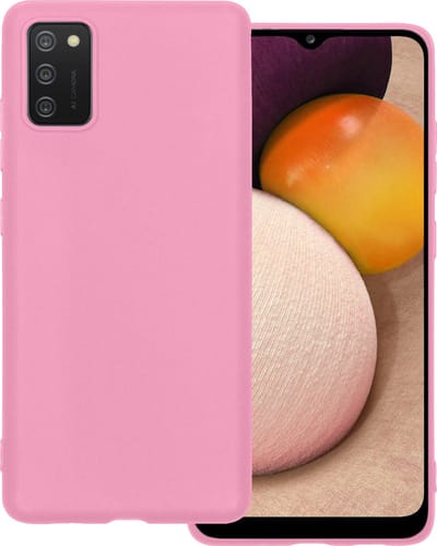 Hoesje Geschikt voor Samsung Galaxy A02s - Sterk & Shockproof - Hoes Cover - Siliconen Case - Lichtroze