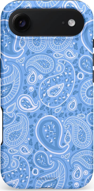 Casetastic hoesje geschikt voor Apple iPhone Air - MagSafe - Dubbellaagse bescherming - Paisley verleiding - Fashion Case - Lichtblauw Lavendel