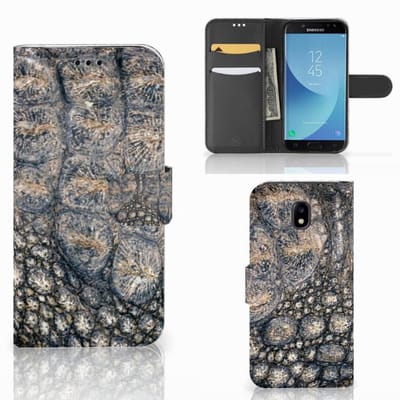 Samsung Galaxy A30 Telefoonhoesje met Pasjes Krokodillenprint