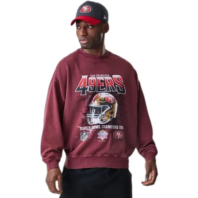 New Era Nfl Boxy Washed San Francisco 49ers Sweatshirt Paars XL Man