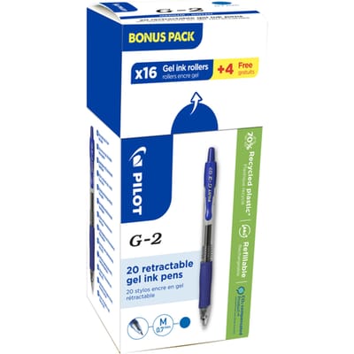 Gelschrijver PILOT BL-G2-7 medium blauw 16+4 gratis