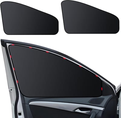 Auto zonwering polyester zwart anti-uv kinderen huisdieren volwassenen privacy 2 stuks