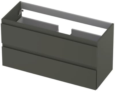 INK - Onderkast 2 Laden Greeploos Gelakt - 1000x400x520 Mm - Mat Beton Groen