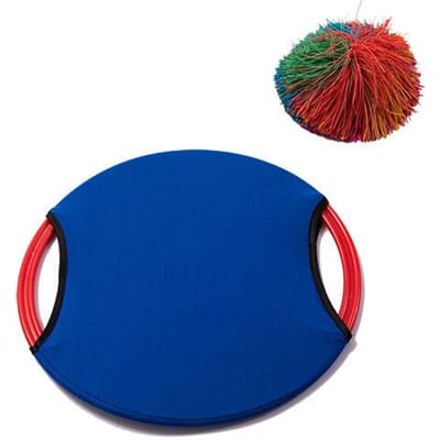Elastische Schijf Peddel Werpen Trainingsspeelgoed Kinderen Volwassenen Buiten Interactief Samenwerkend Ouder-Kind Feest Plezier Speelspel blauw