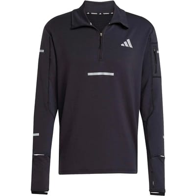 adidas Performance Adi365 CLIMAWARM+ Hardloopsweater met Halflange Rits - Heren - Zwart