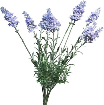 Bellatio Design kunstbloemen bosje Lavendel / Lavendula - 40 cm - blauw/paars - kunst zijdebloemen