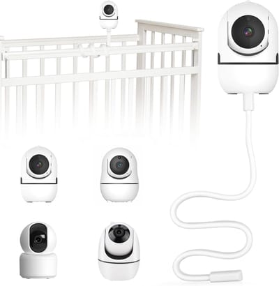 Baby Monitor Houder voor Camera's - Universele Bevestiging voor Babyfoons - Wit, Geschikt voor Diverse Merken