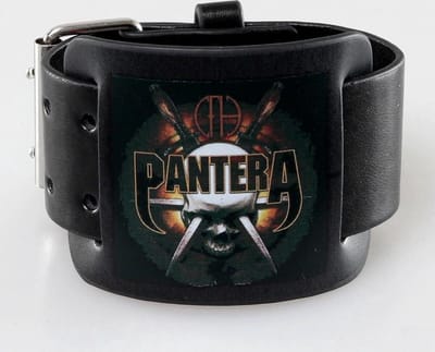 Pantera - Skull & Knives - Leren Polsband
