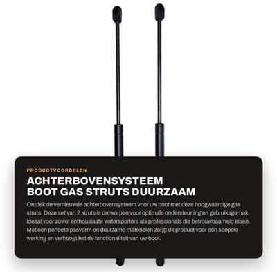 Dailygoods- Gasveer 2 Stuks - Achterbovenschoot - Boot - Schokbestendig - Duurzaam - Hoogwaardige Kwaliteit - Gasveren