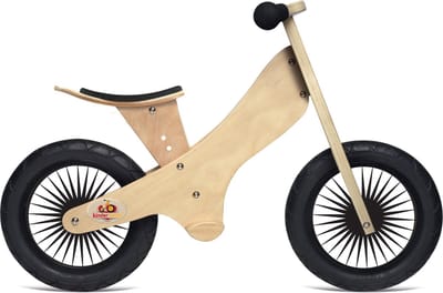 Kinderfeets houten loopfiets klassiek vanaf 2 jaar - Naturel Hout