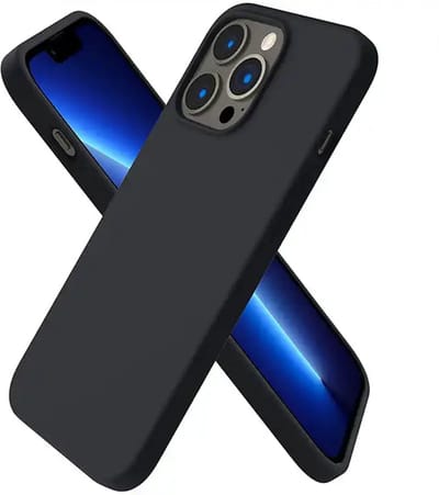 Pearlycase Hoesje Geschikt voor iPhone 15 Pro Hoesje Silicone zwart - iphone 15 Pro Hoesje Zwart Siliconen Case