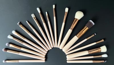 Afecto 20 delige make-up kwasten set - rose goud