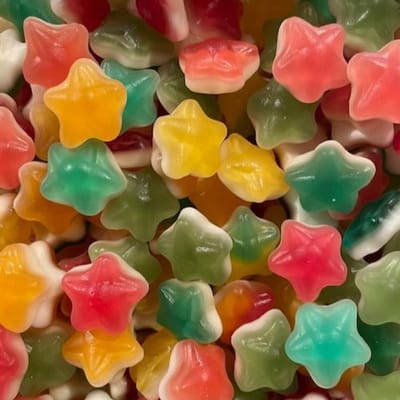 7-Stick Jelly gummy-sterren snoep 1kg - HALAL - met rundergelatine