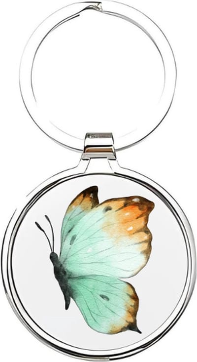 Akyol - vlinder Sleutelhanger - Vlinder - dierenliefhebbers - blauwe vlinder - butterfly - insect - teken van vrijheid - vliegend insect - vlinders - tuindieren - kapel - cadeau voor je vriendin - 4 x 7,5 CM
