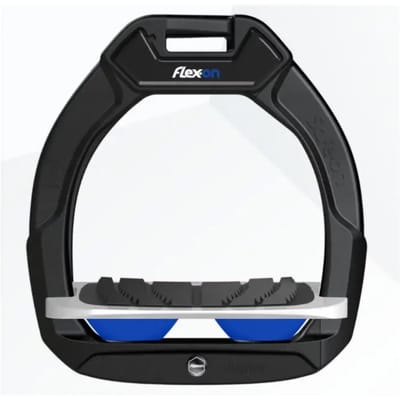 Veiligheidspaadjes voor paardrijden Schuin Grip Zwart/Wit/Blauw Flex-On Safe-On