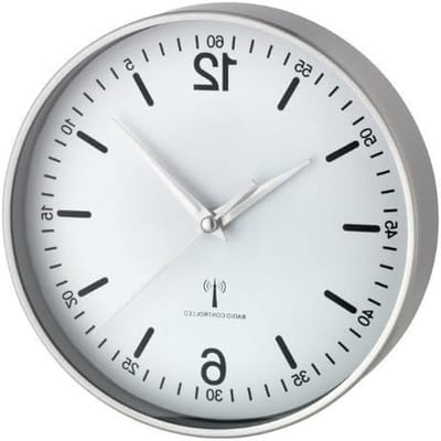 Draadloze Wandklok - Radio Klok - Tijd Weergeven - Automatische Tijdinstelling - Diameter 195 mm - Wit