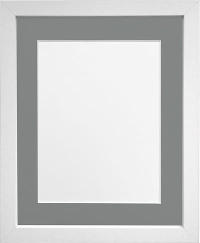 Witte 25mm Fotolijst met Donkergrijze Passe-Partout voor Drie 12.7x17.8 cm Foto's