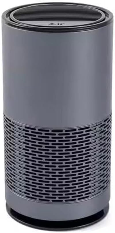 Luchtreiniger / Air Purifier - Auto-luchtreiniger - Draagbaar – Ionisator – Luchtkwaliteitindicator - Werkt tegen huisstofmijt, hooikoorts, allergie, sto - Air Purifier - Clean Air - Luchtkwaliteit Sensor （Grijs）