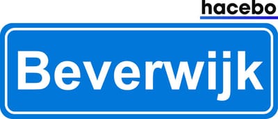 Hacebo - Plaatsnaam Sticker - 29x10 CM - Beverwijk sticker - Verkeersborden sticker - grappige cadeaus - Beverwijk