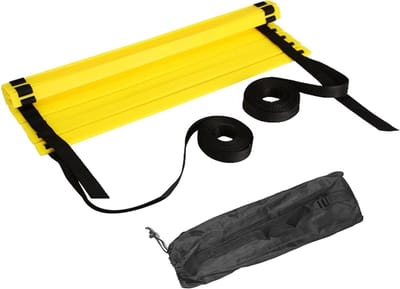 Trainingsladder Set - Snelheid Ladder - Voetenwerk Verbeteren - Duurzaam PP Materiaal - 6 Meter - Zwart