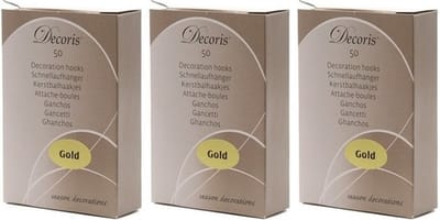 Kerstbalhaakjes goud 150 stuks - Kerstboomhaakjes / Kerstballen ophangen