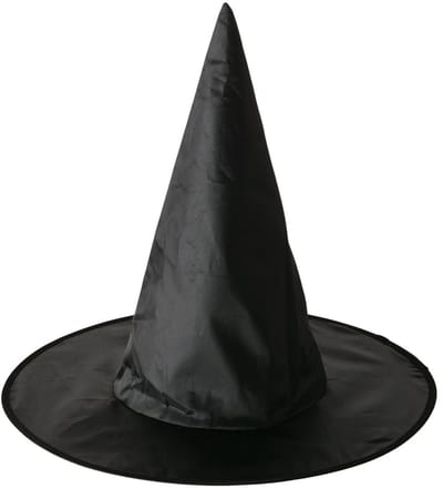 Heksenhoed “Witchy” – Zwarte toverhoed – Ø39 cm – Polyester – Halloween