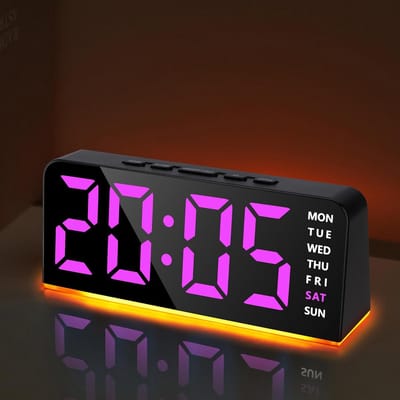 Digitale LED Wekker met Nachtlampje en Grote Cijfers - Dubbel Alarm