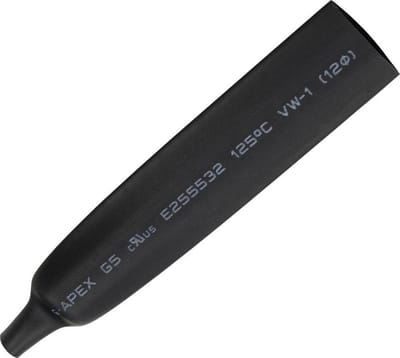 TRU COMPONENTS 1572143 Krimpkous zonder lijm Zwart 12 mm 6 mm Krimpverhouding:2:1 5.00 m