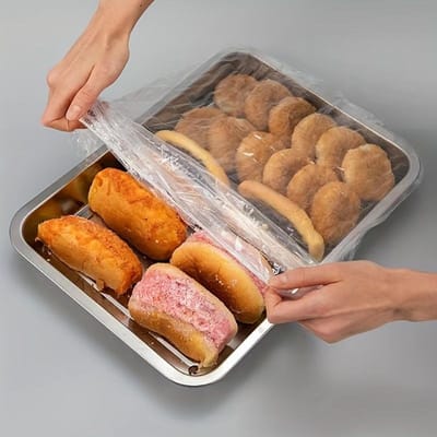 Couvercles alimentaires en plastique transparent pour plateaux de taille A+B, tailles inférieures à 70 cm/27,6 pouces. brown