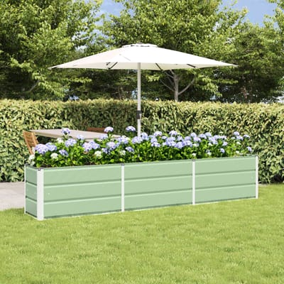 vidaXL - Plantenbak - Groen - 240 - x - 40 - x - 45 - cm - Staal