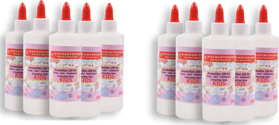 Knutsellijm 200ml per tube - in totaal 2000ml- 10 stuks - - Lijm - All purpose glue - Glue - Kinderlijm - Knutselen - Goedkope knutsellijm - Doorzichtige knutsellijm - Knutsellijm 2000 ml - Lijm - All purpose glue - Glue - Kinderlijm - Knutselen