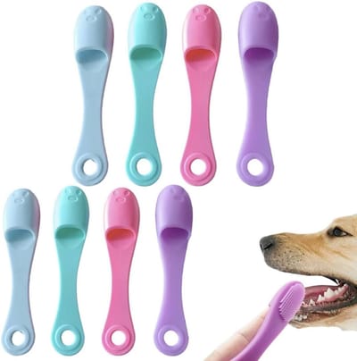 Famanu – Vinger Tandenborstel voor Honden – Geschikt voor Kleine Honden -Handmatige Gebitsverzorging en Reiniging