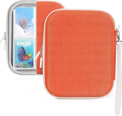 Dubbelzijdige Kaart Houder voor Yoto Kaarten, Opbergmap voor 120 Audioboek Kaarten, Ideaal voor Reizen en Organisatie (Oranje)
