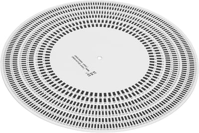 Strobe Disc voor Draaitafels - Rotatiesnelheid Kalibratie Tool voor 33/45/78 RPM, 50/60 Hz, ABS Materiaal, Zwart en Wit, Nauwkeurige Metingen en Gebruiksvriendelijk