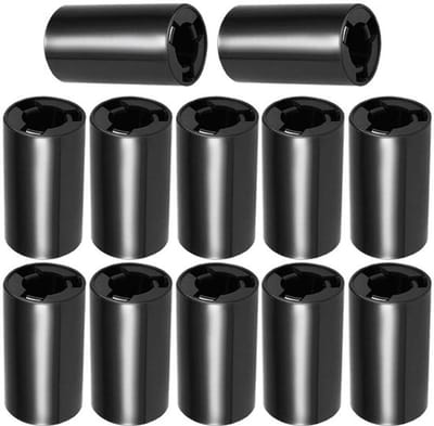 Kunststof behuizing voor AA naar C batterijadapter (zwart, 12 stuks) - Houder voor AA naar C batterijconverter
